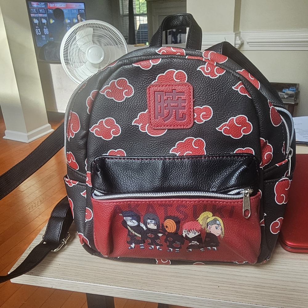 Anime Themed Black and Red Backpack